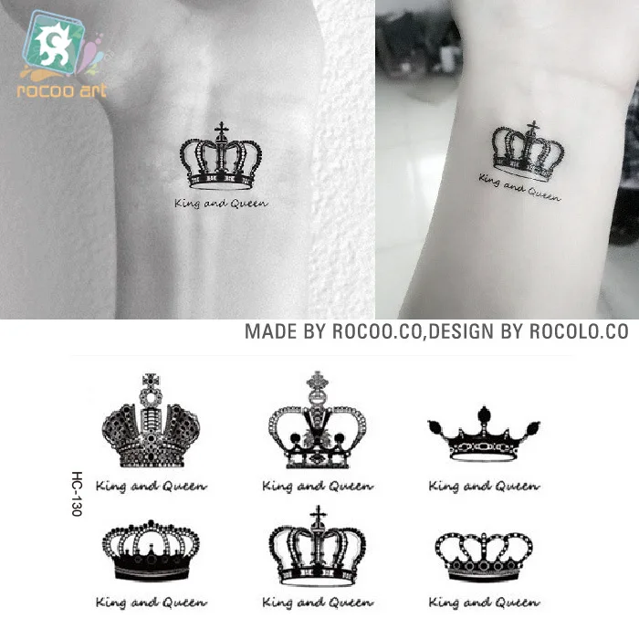 Боди-арт водоустойчив временни татуировки за мъже и жени мода 3d короната дизайн-малка татуировка стикер на Едро HC1130