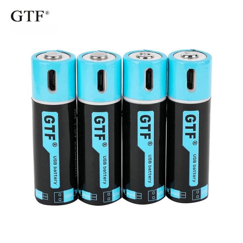 GTF1.5V USB AA литиево-йонна батерия 2550mwh 1500 ма 100% от капацитета на литиево-полимерна акумулаторна батерия USB литиева usb батерия, USB кабел