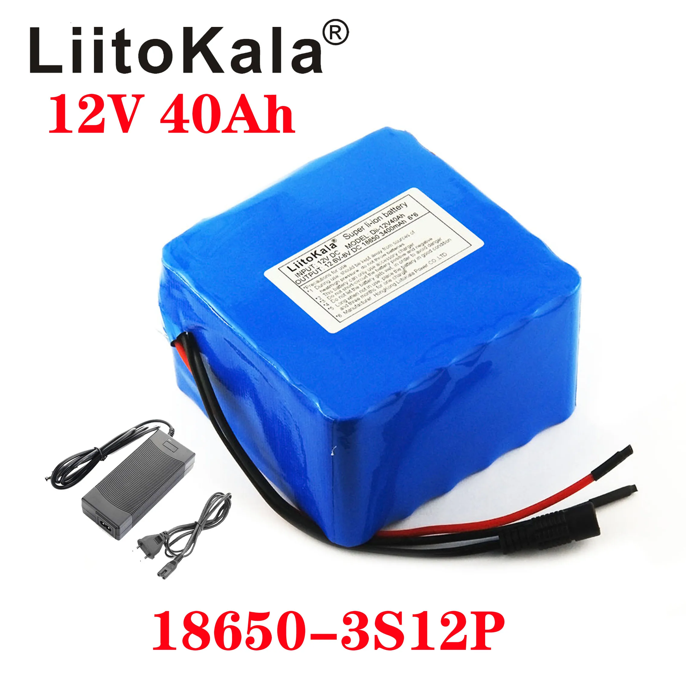LiitoKala 12v 40Ah 3S12P В 11,1 12,6 В една Литиева Батерия, Инвертор, ксенонови фарове Слънчев Уличен Фенер Екскурзия Кола И т.н.