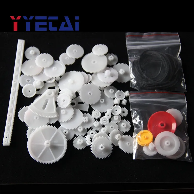 YongYeTai 81 вид на пластмасови опаковки за зъбни колела Технология DIY модел за производство на зъбни летви Забавяне 0,5 Модул DD