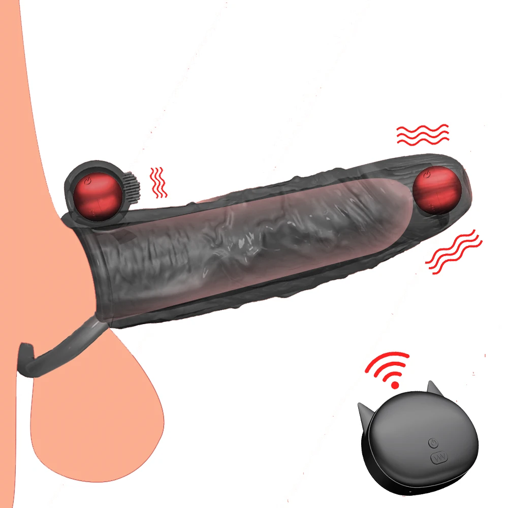 Вибриращи презервативи за мъже за многократна употреба презервативи разширяване вибратор вибратор пръстен за пенис ръкав за възрастни Секс магазин за секс-играчки за двойки