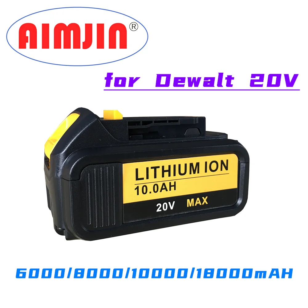 Последна актуализация DCB206 20 В 6000/8000/10000/18000 ма Мощност Инструмент Батерия за Dewalt DCB206 DCB206 DCB205 DCB204-2 20 НА Батерията