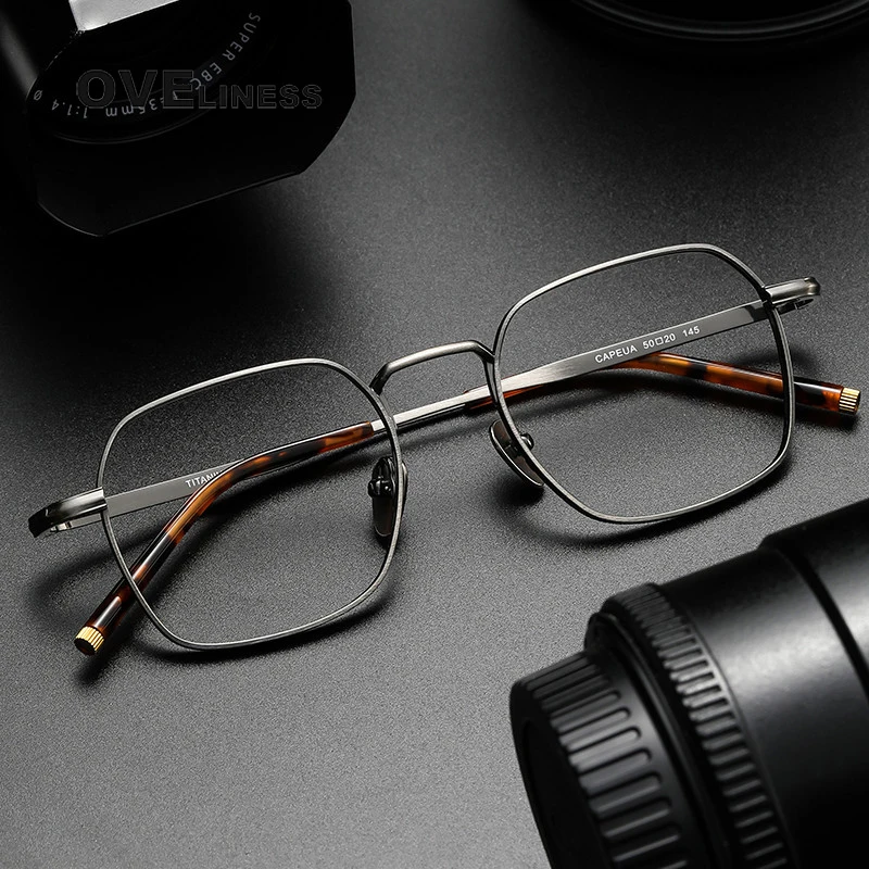 Рамки за Очила от Чист Титан за Мъже, Реколта Квадратни Очила за Късогледство, Оптични Очила по Рецепта, Женски 2023, мъжки Нови Ретро Очила