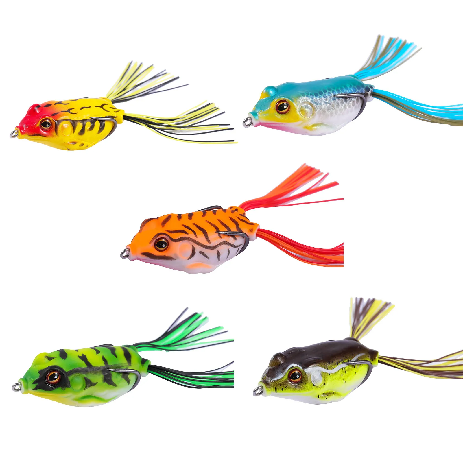 Риболовни Примамки Жаби Топ Водни Жаби, Риба, Риболовни Примамки 3D Очите Реалистична Рисунка на Тялото Всплывающая Жаба на Стръв За Риболов на Костур, Без Плевели